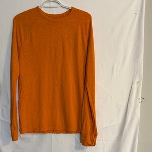American Eagle Outfitters Vibrant Orange Long Sleeve Tee